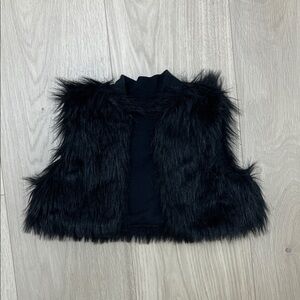 Revolution Kids Black Faux Fur Vest